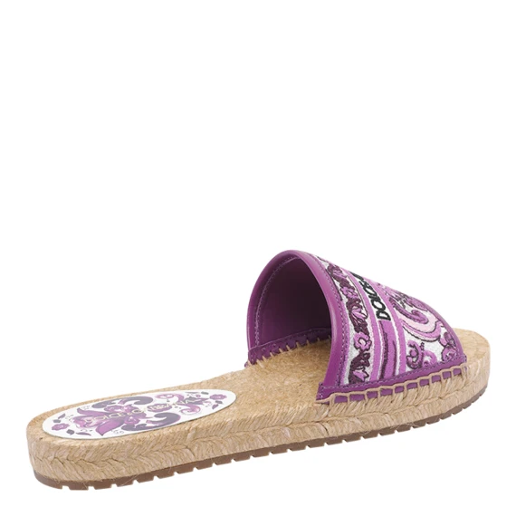 MAIOLICA PATTERN ESPADRILLES SLIDES