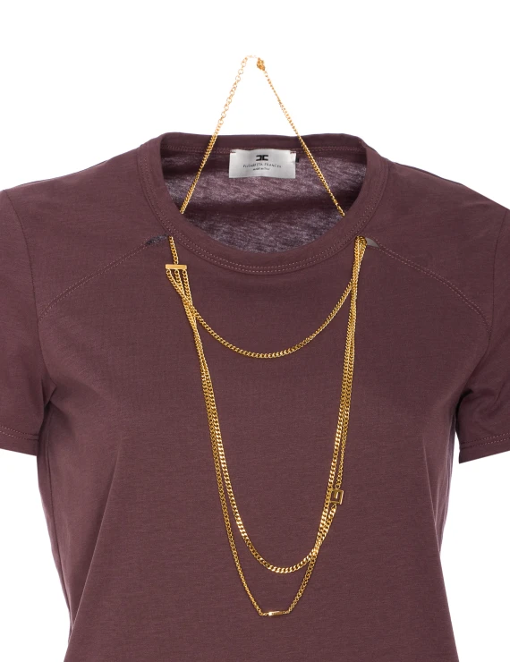 JERSEY T-SHIRT WITH JEWEL DETAIL