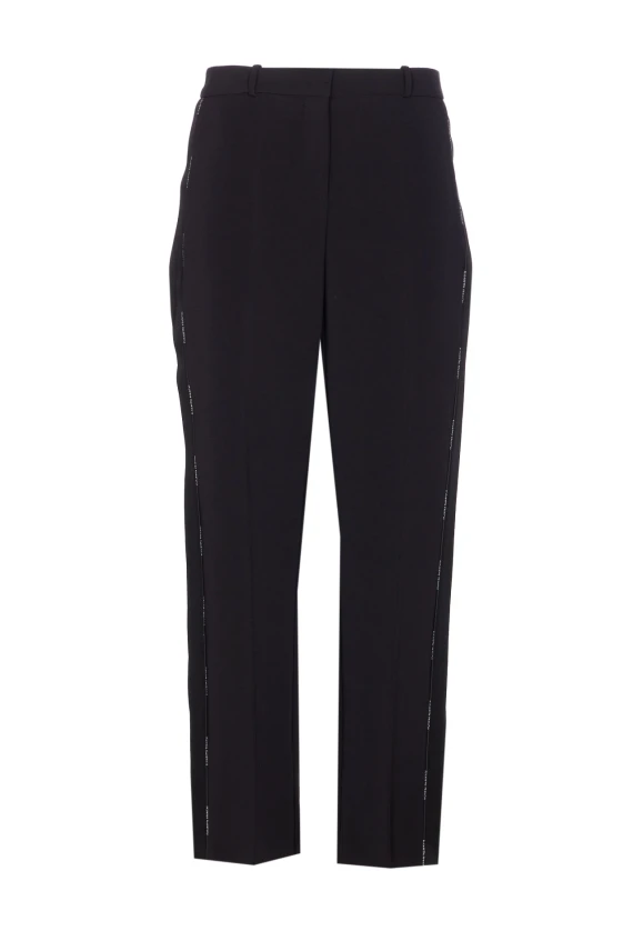 LIGHT CREPE TROUSERS WITH TUXEDO DETAIL