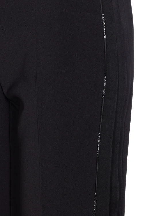 LIGHT CREPE TROUSERS WITH TUXEDO DETAIL
