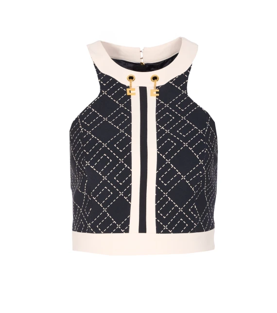 Elisabetta Franchi Top Nero