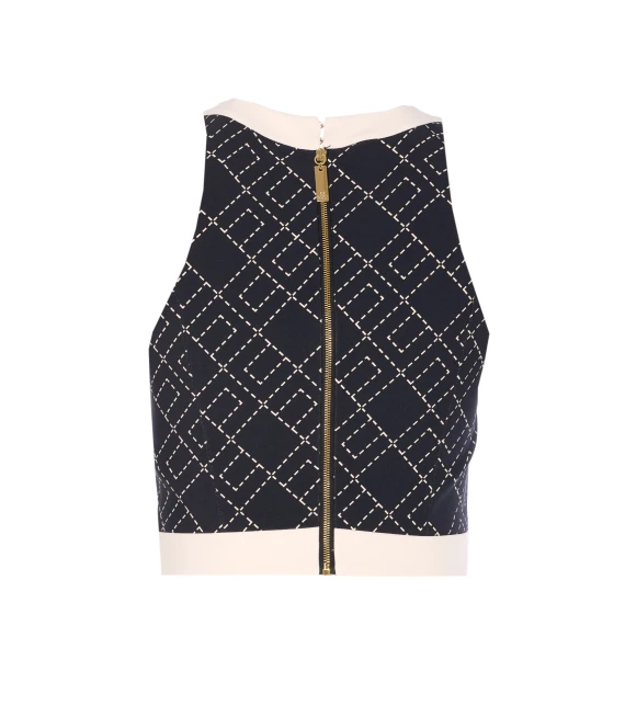 Elisabetta Franchi Top Nero