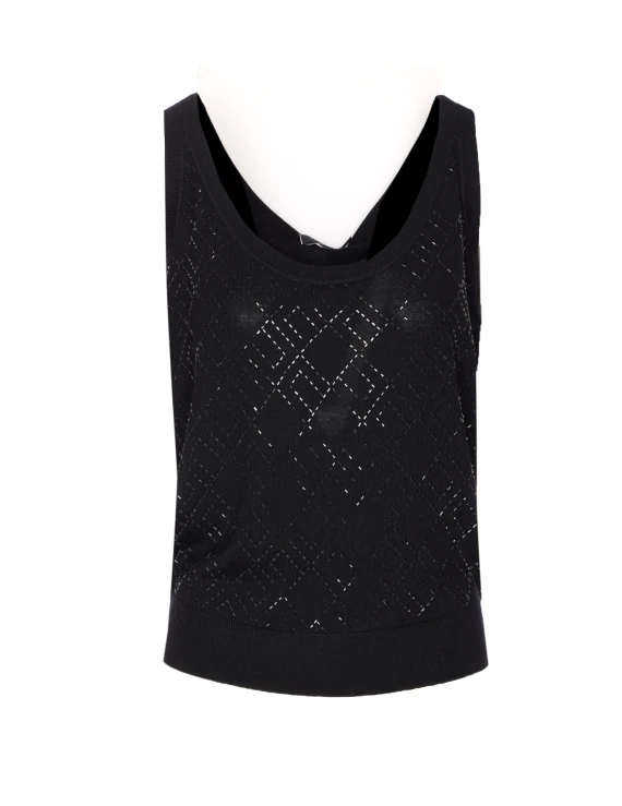 Elisabetta Franchi Top Nero
