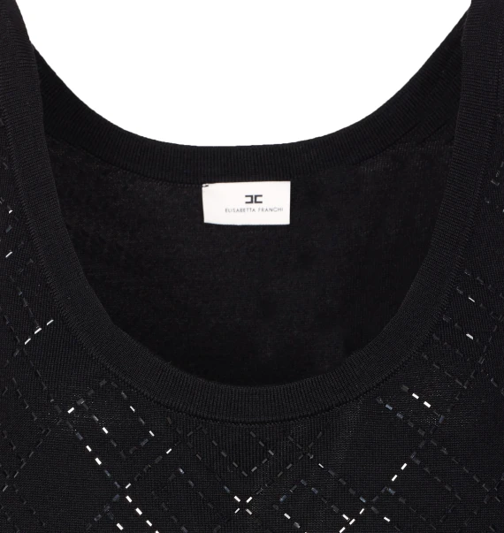 Elisabetta Franchi Top Nero
