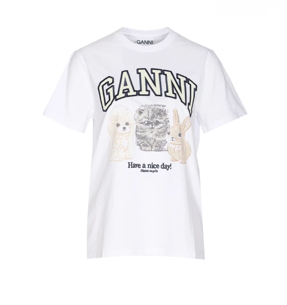 GANNI T-shirt e Polo Bianco