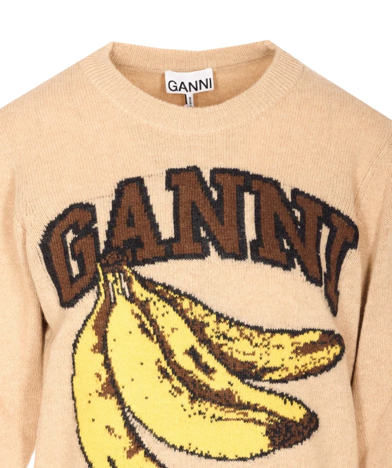 GANNI Maglie Beige