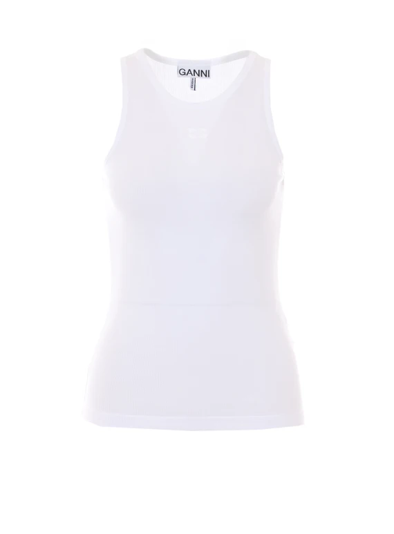 GANNI Top Bianco