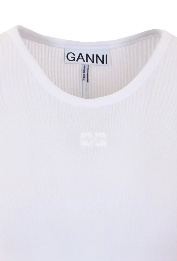 GANNI Top Bianco