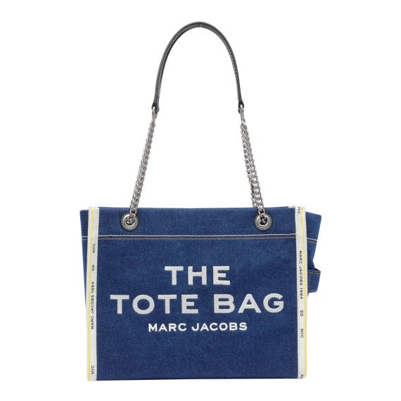 THE DENIM CHAIN MEDIUM TOTE BAG
