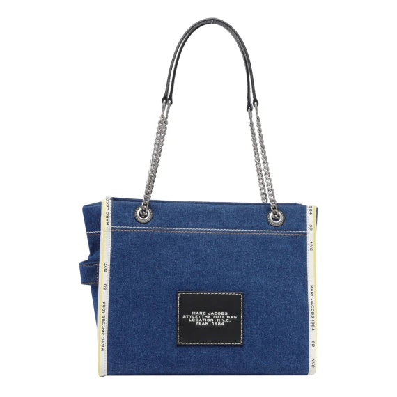 THE DENIM CHAIN MEDIUM TOTE BAG
