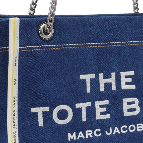 THE DENIM CHAIN MEDIUM TOTE BAG