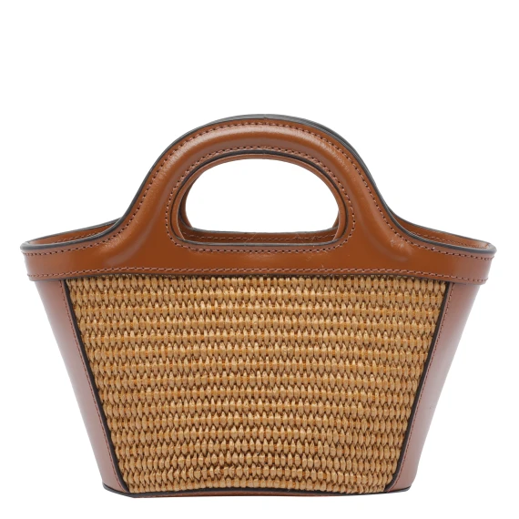 MICRO EMBROIDERED RAFIA TROPICALIA BAG