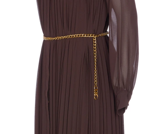 PLEATED SHIRT DRESS