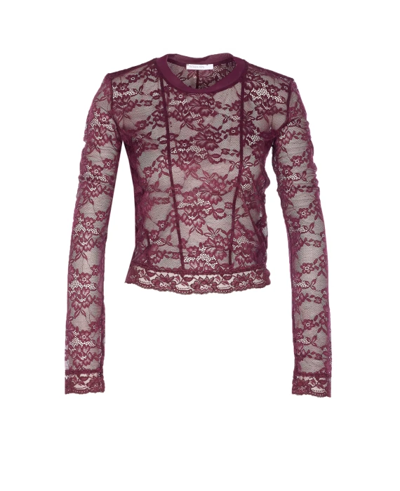 LACE LONG SLEEVES T-SHIRT