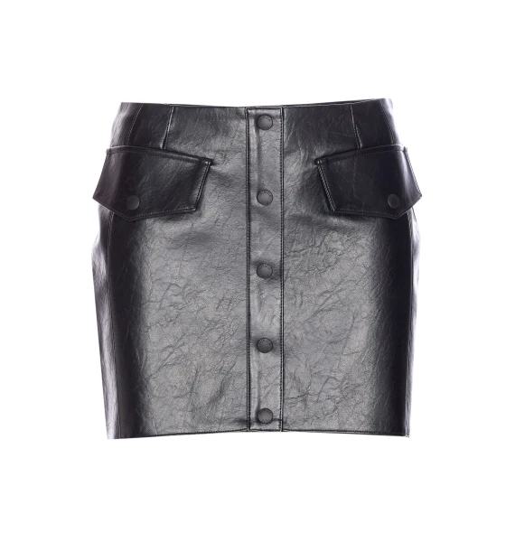 GLAM ROCK MINISKIRT WITH BUTTONS