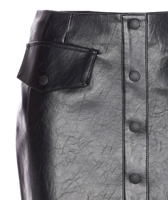 GLAM ROCK MINISKIRT WITH BUTTONS