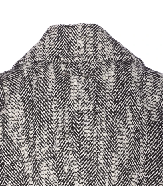 CHEVRON DOUBLE BREASTED COAT