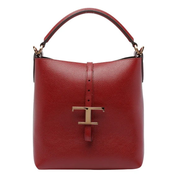 LEATHER TOP HANDLE HANDBAG