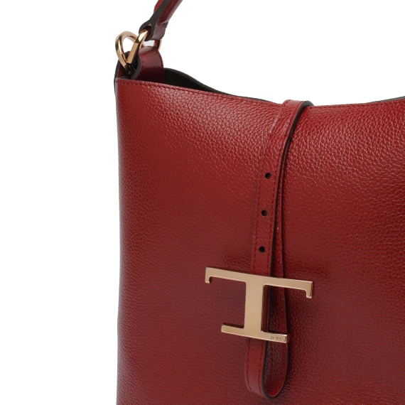 LEATHER TOP HANDLE HANDBAG