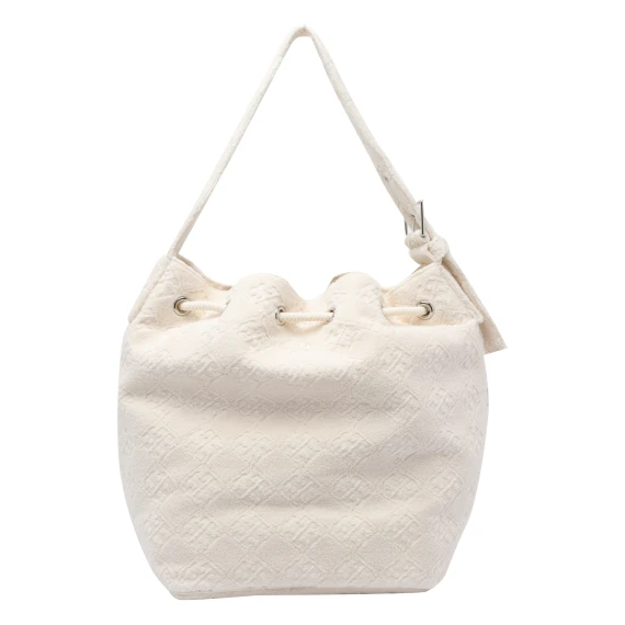 T MONOGRAM TERRY BUCKET BAG