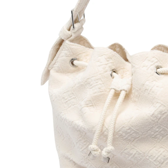 T MONOGRAM TERRY BUCKET BAG