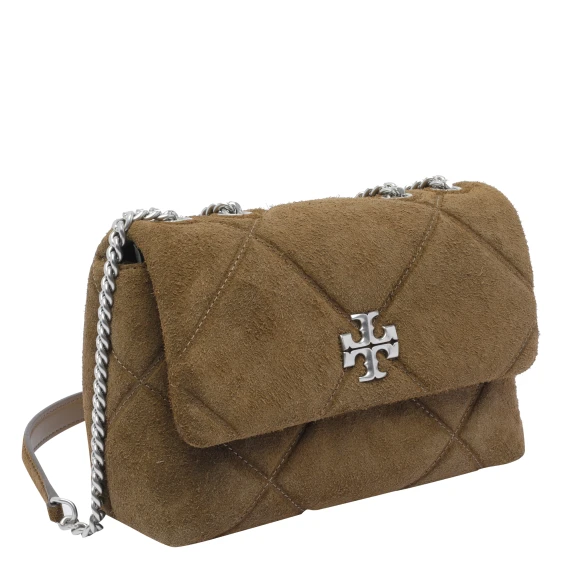 SMALL KIRA DIAMOND QUILTED CONVERTIBLE SUEDE SHOULDER BAG