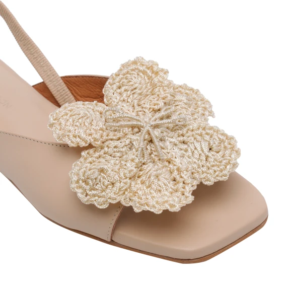 Scarpe con Tacco Beige