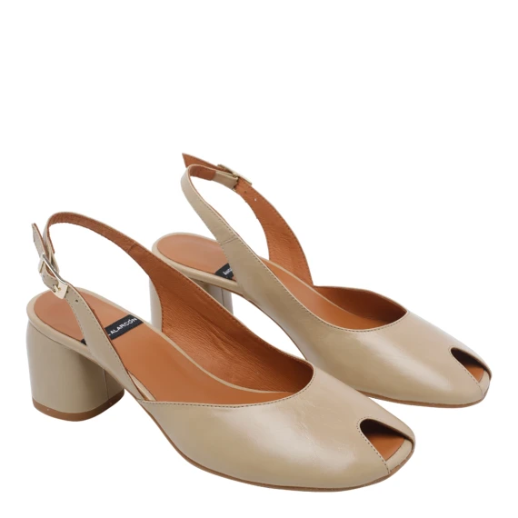 Scarpe con Tacco Beige