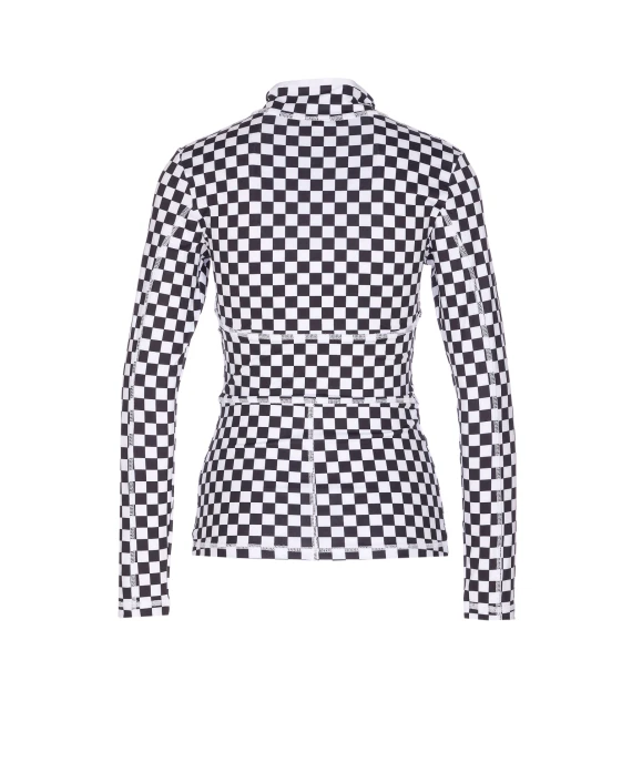 GINGER HALFZIP CHECK LONGSLEEVES TOP