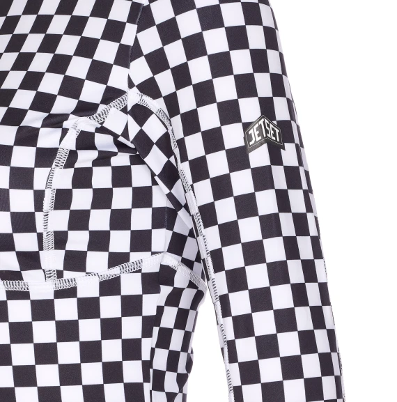 GINGER HALFZIP CHECK LONGSLEEVES TOP