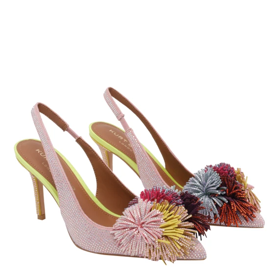 POM POM SLINGBACK PUMPS