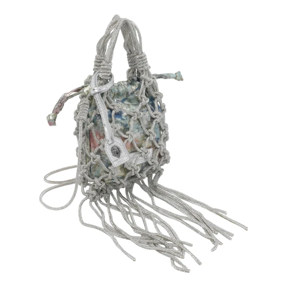MINI MACRAME CRYSTAL BAG-SILVER COM-OTHERS-312