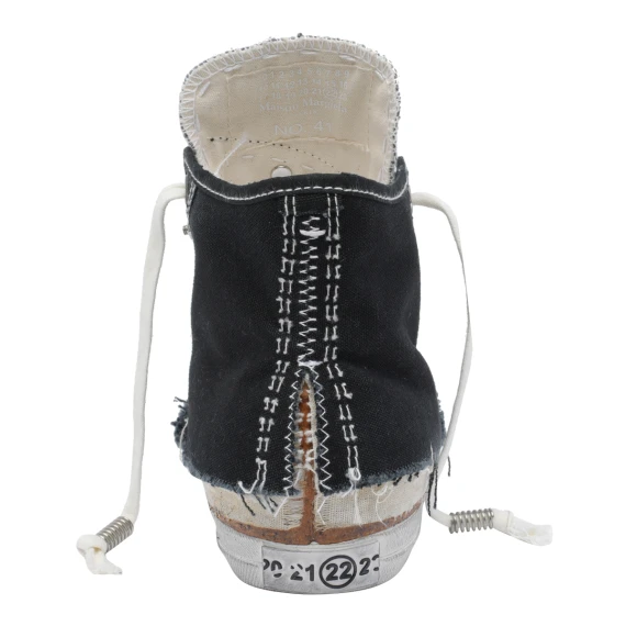 HIGH TOP SNEAKERS WITH DESTRUCTURED DETAIL