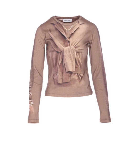 MARINE SERRE Maglie Beige
