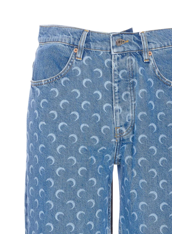 MARINE SERRE Jeans Blue