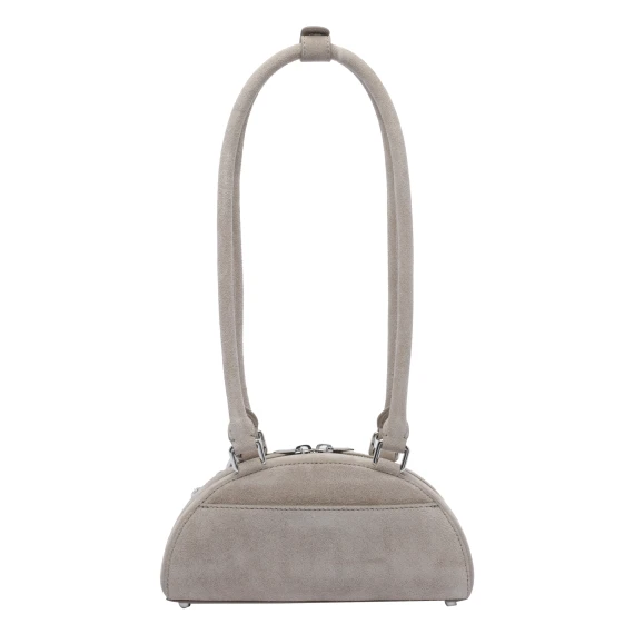 MINI SUEDE BOW CHARM SHOULDER BAG