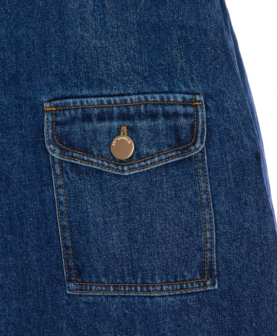 DENIM SLEEVELESS MINI DRESS