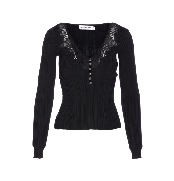 SELF PORTRAIT Top Nero