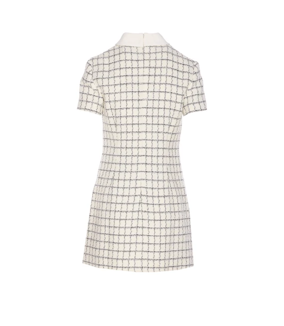 CHECK BOUCLE' MINI DRESS