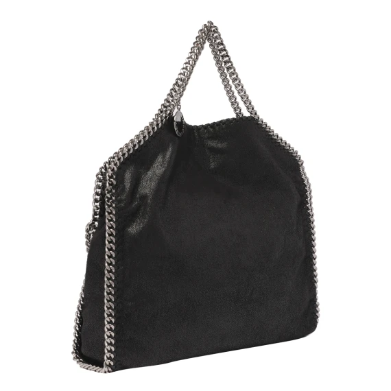 falabella 3-chain bag eco shaggy deer w/ruthenium chain
